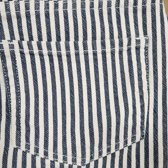 0067 Pacsun Striped Denim Blue White Mini Skirt Festival Cowgirl Y2K Size 26 - Picture 8 of 12